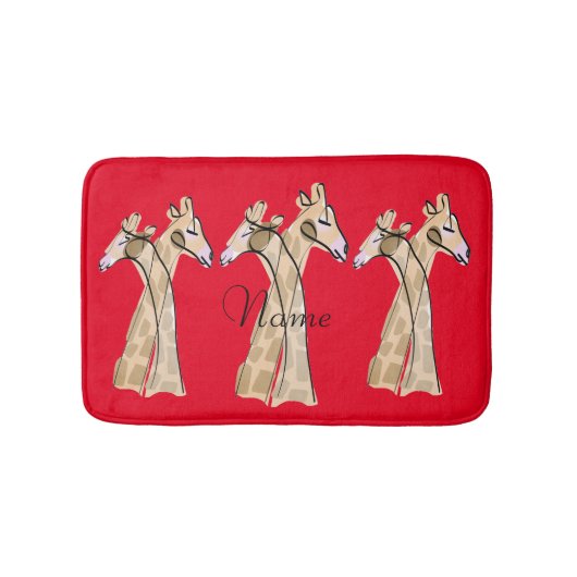 Cute Giraffe Couple Thunder_Cove Badmat (Voorkant)