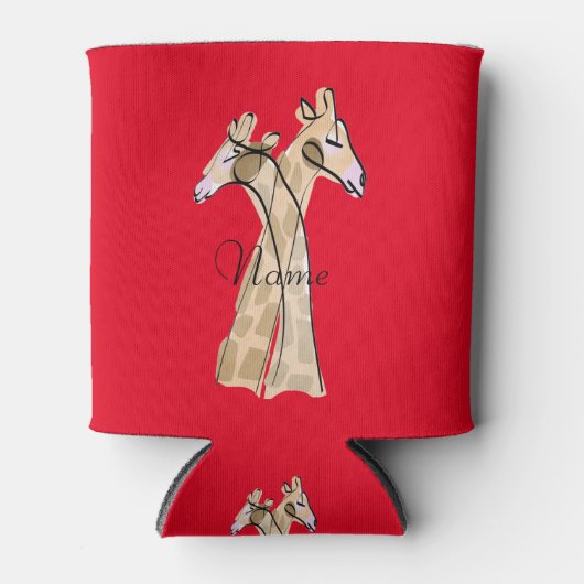 Cute Giraffe Couple Thunder_Cove Blikjeskoeler (Voorkant)