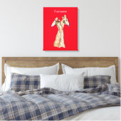 Cute Giraffe Couple Thunder_Cove Canvas Afdruk (Insitu (Slaapkamer))