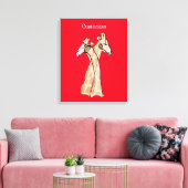 Cute Giraffe Couple Thunder_Cove Canvas Afdruk (Insitu (Woonkamer))