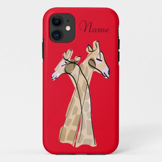 Cute Giraffe Couple Thunder_Cove Case-Mate iPhone Case (Achterkant)