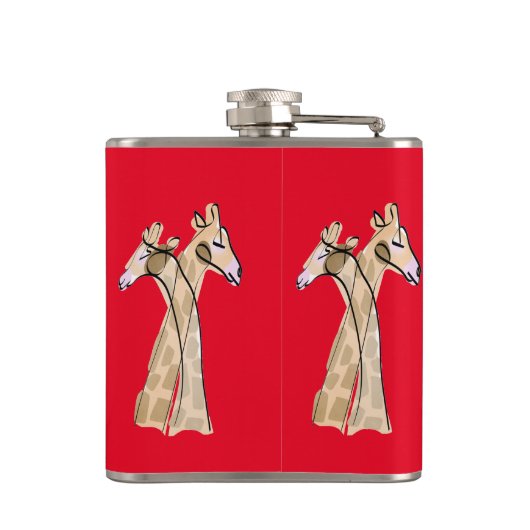 Cute Giraffe Couple Thunder_Cove Heupfles (Achterkant)