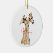 Cute Giraffe Couple Thunder_Cove Keramisch Ornament (Rechts)