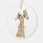 Cute Giraffe Couple Thunder_Cove Keramisch Ornament (Links)