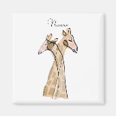 Cute Giraffe Couple Thunder_Cove Magneet (Voorkant)
