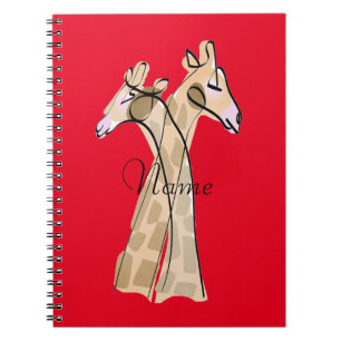 Cute Giraffe Couple Thunder_Cove Notitieboek