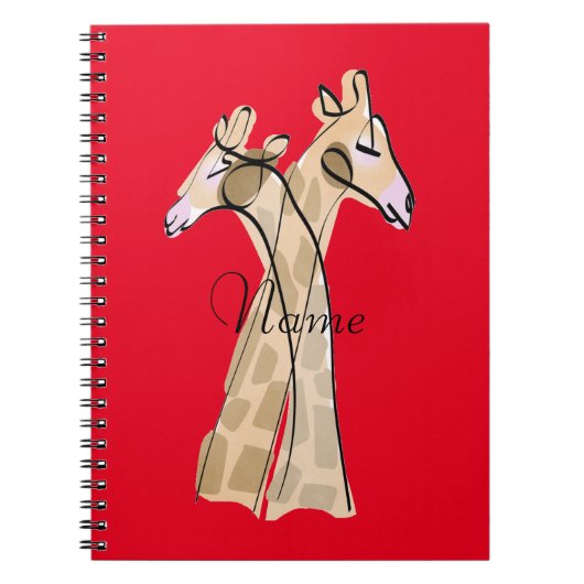 Cute Giraffe Couple Thunder_Cove Notitieboek (Voorkant)