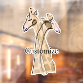 Cute Giraffe Couple Thunder_Cove Raamsticker (Vel 2)