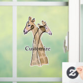 Cute Giraffe Couple Thunder_Cove Raamsticker (Huis)