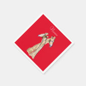 Cute Giraffe Couple Thunder_Cove Servet (Hoek)
