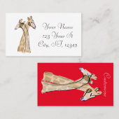 Cute Giraffe Couple Thunder_Cove Visitekaartje (Voorkant / Achterkant)