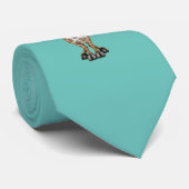 Cute Giraffe Cub Dj Wearing Headphones Stropdas (Opgerold)