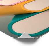 Cute Giraffe die een boek leest Kunst Kinderkamer Poster (Hoek)