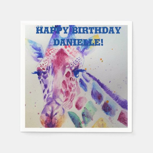 Cute Giraffe Dierentuin Dierendecoratie Servetjes Servet (Voorkant)