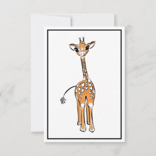 Cute Giraffe drawing, safari animals
