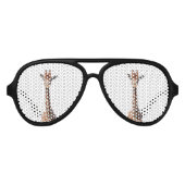 Cute giraffe face aviator zonnebril (Voorkant)