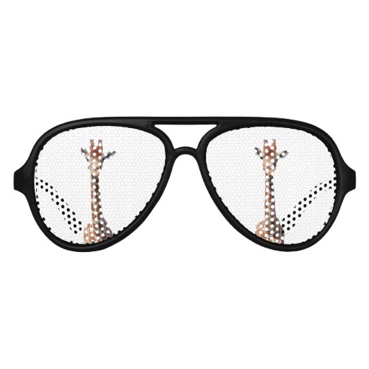 Cute giraffe face aviator zonnebril (Voorkant)