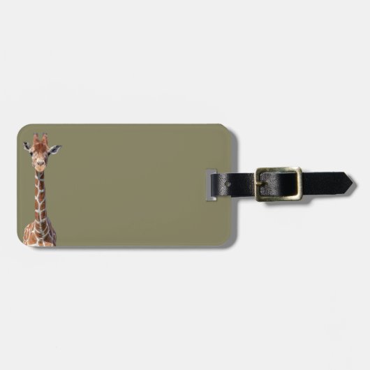 Cute giraffe face bagagelabel (Voorkant horizontaal)