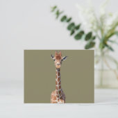 Cute giraffe face briefkaart (Staand voorkant)