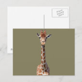 Cute giraffe face briefkaart (Voorkant / Achterkant)
