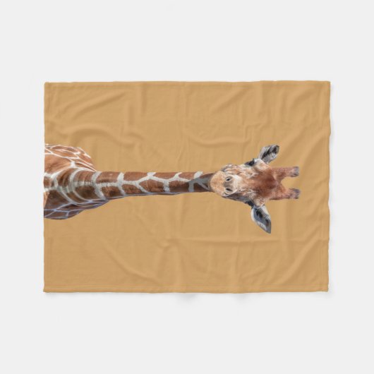 Cute giraffe face fleece deken (Voorkant (Horizontaal))