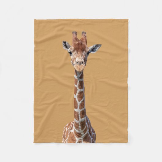 Cute giraffe face fleece deken (Voorkant)