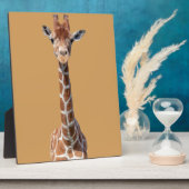 Cute giraffe face fotoplaat (Zijkant)