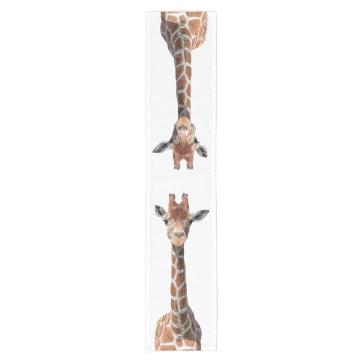Cute giraffe face korte tafelloper (Voorkant)