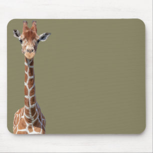 Cute giraffe face muismat
