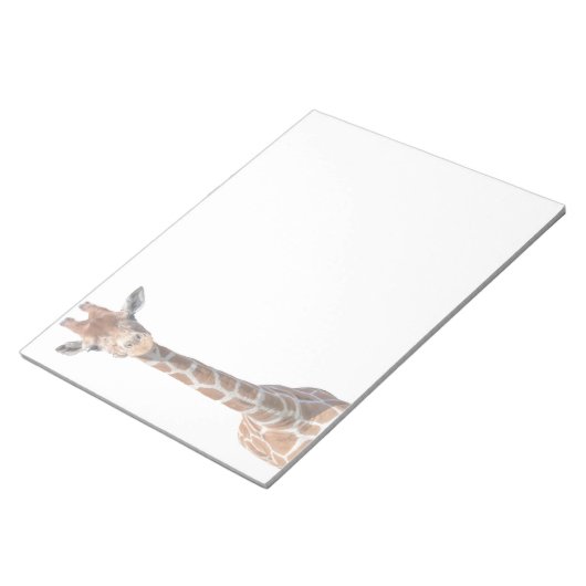 Cute giraffe face notitieblok (Schuin)