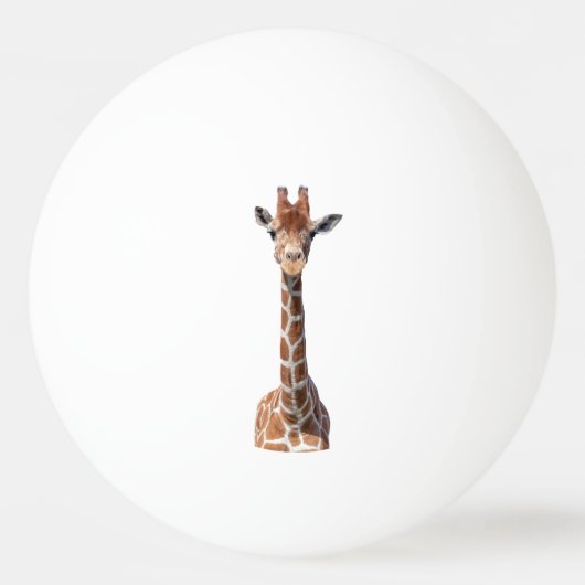 Cute giraffe face pingpongbal (Voorkant)