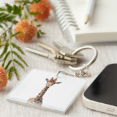 Cute giraffe face sleutelhanger (Voorkant Rechts)