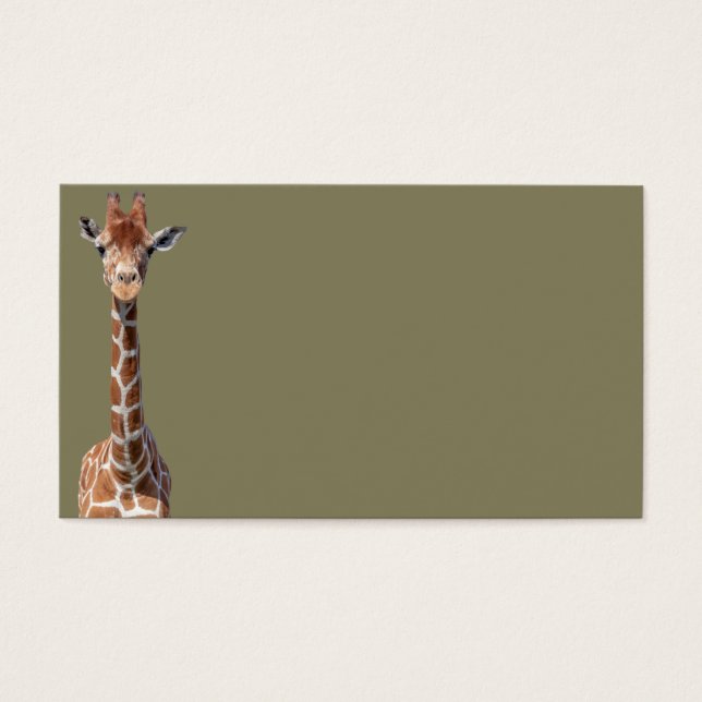 Cute giraffe face visitekaartjes (Voorkant)