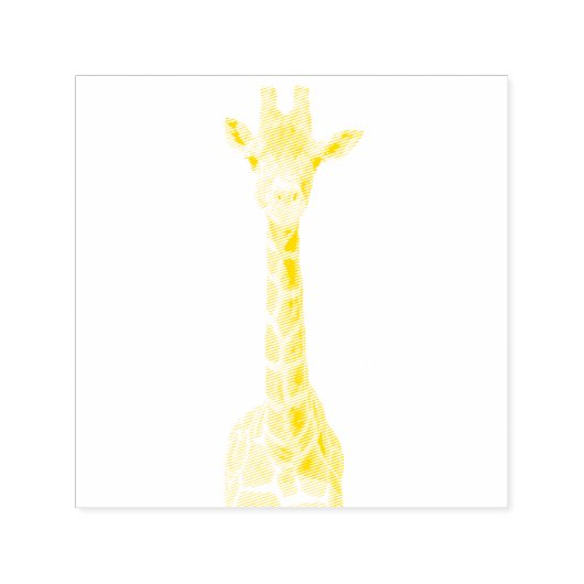 Cute giraffe face zelfinktende stempel (Design)