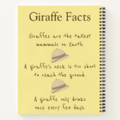 Cute Giraffe Facts Notitieboek (Achterkant)