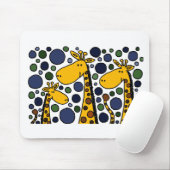 Cute Giraffe Family Art Abstract Muismat (Met muis)