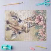 Cute Giraffe Floral Waterverf Tissuepapier (Craft)
