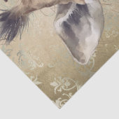 Cute Giraffe Floral Waterverf Tissuepapier (Detail)