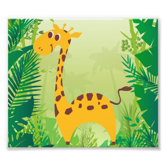 Cute Giraffe Foto Afdruk (Voorkant)
