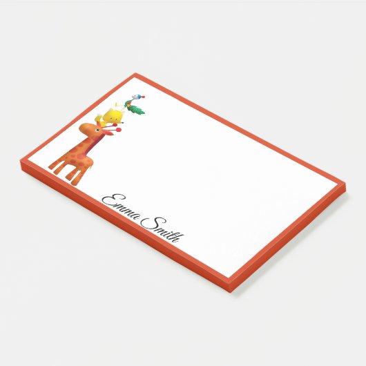 Cute Giraffe Fox Peacock Kawaii Animal Post-it® Notes (Schuin)