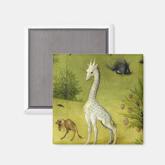 Cute Giraffe Garden Earthly Delights By Bosch Magneet (Voorkant / Achterkant)