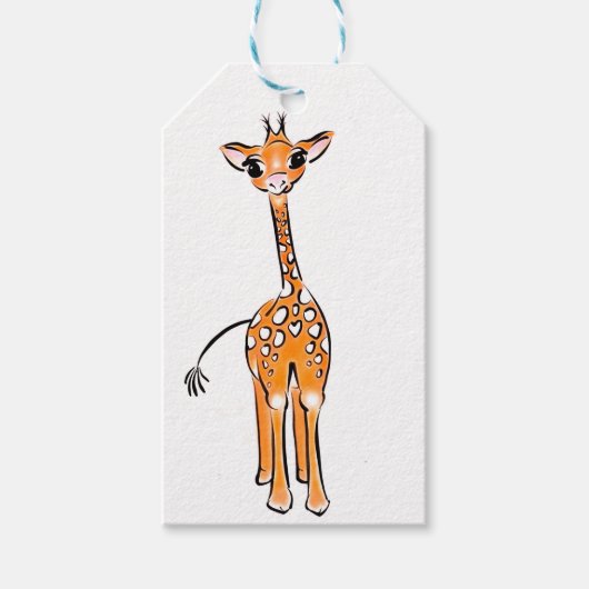Cute Giraffe Gift Labels Cadeaulabel (Voorkant)