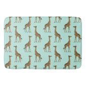 Cute Giraffe Gold en Mint Badmat (Voorkant)