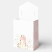 Cute Giraffe Gold Foil Glitter Baby Girl Shower Bedankdoosjes (Geopend)