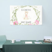 Cute Giraffe Gold Foil Glitter Baby Girl Shower Spandoek (Beurs)