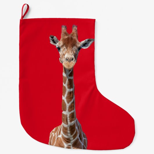 Cute giraffe grote kerstsok (Voorkant)