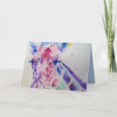 Cute Giraffe Happy Birthday Boys chili Name Card Kaart (Achterkant)