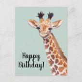 Cute Giraffe Happy Birthday Briefkaart (Voorkant)