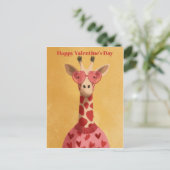 Cute Giraffe Hearts Pullover Valentijnsdag Kaart (Staand voorkant)