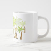 Cute Giraffe Illustratie Grote Koffiekop (Rechts)